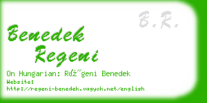 benedek regeni business card